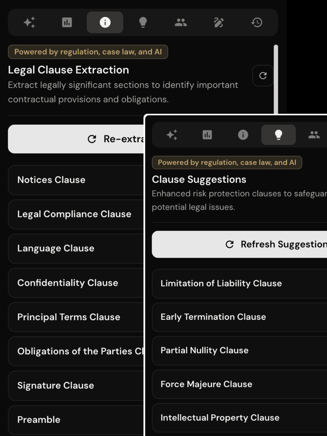 Clause Extraction & Suggestions