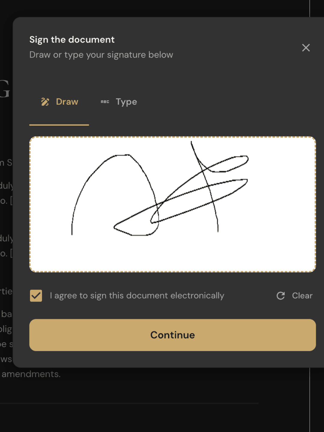 Built-in E-Signature